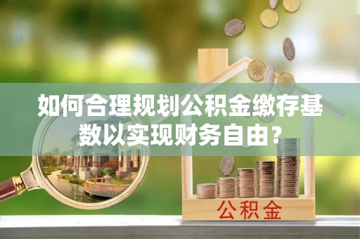 湟中如何合理规划公积金缴存基数以实现财务自由？