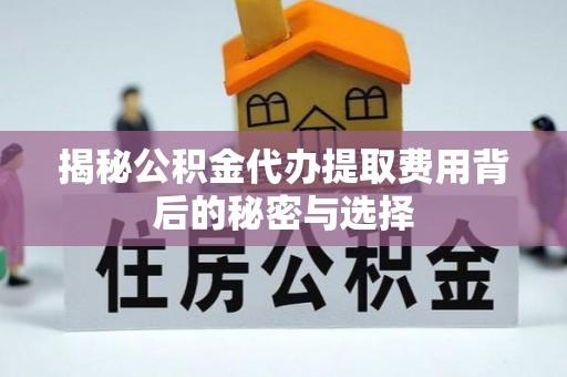 湟中揭秘公积金代办提取费用背后的秘密与选择