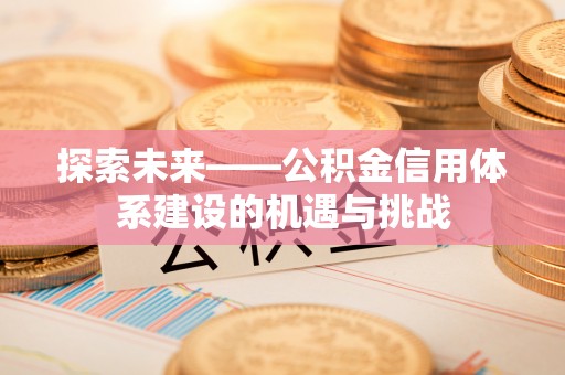 湟中探索未来——公积金信用体系建设的机遇与挑战